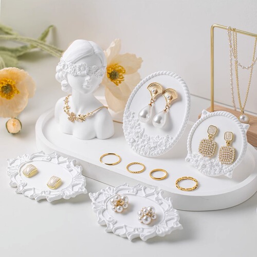 ins jewelry display stand white plaster jewelry earrings earrings display stand earrings jewelry photo props decoration