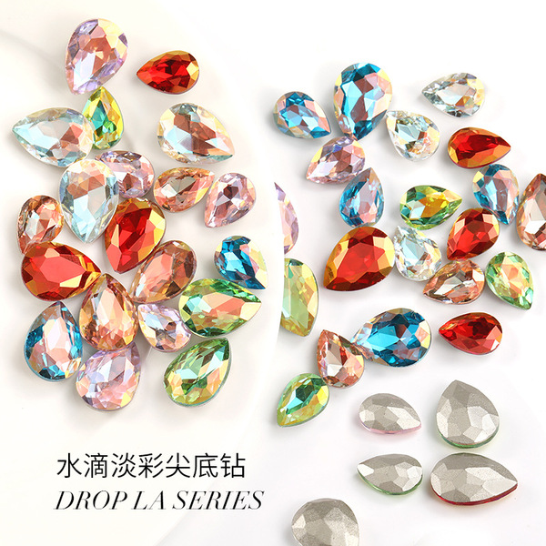Glass silver washing drop-shaped