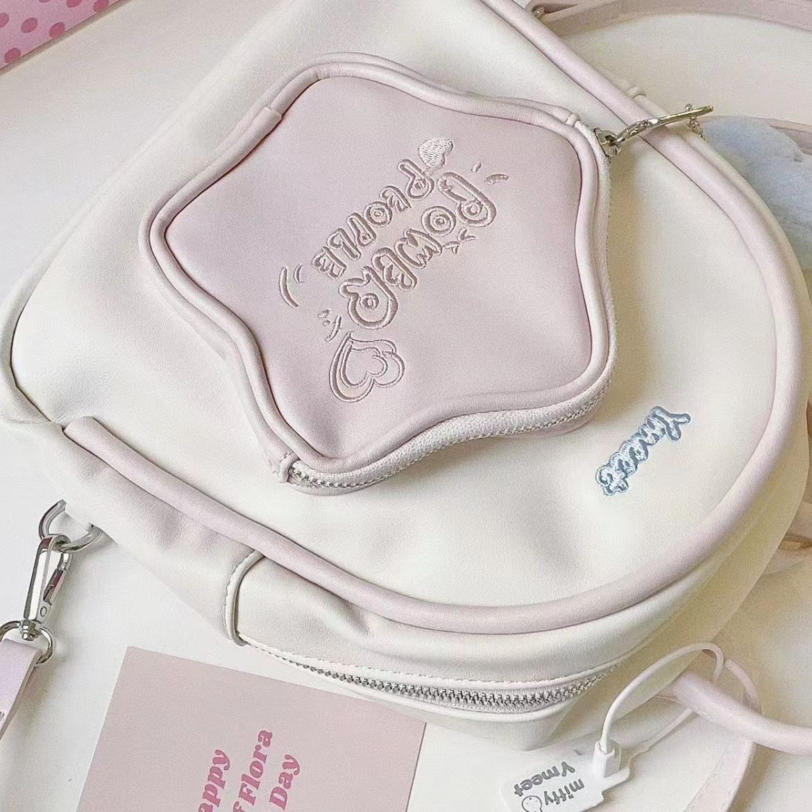 Ymeet estrella de cinco puntas mini mochila 2023 nuevo estudiante universitario lindo Mochila pequeña bolsa de viaje de viajero nicho