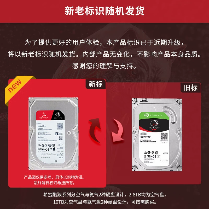 Подходит для Seagate ST8000NT001 Coolwolf Pro 8TB NAS HDD, восстановление оригинальных данных