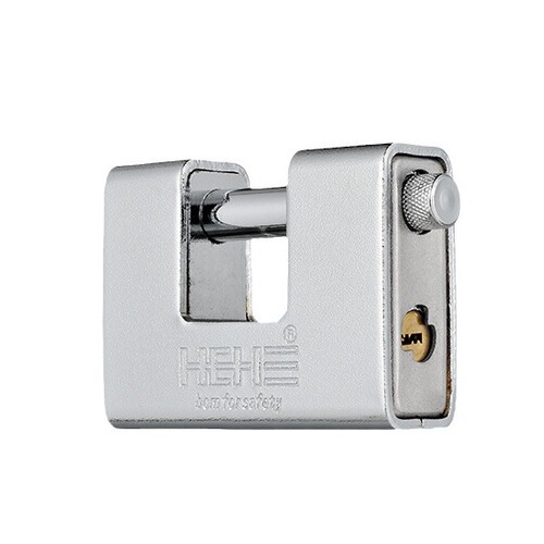 HEHE double slot computer iron padlock 83/93/103 copper key full set shell electroplated sandblasting square rectangular lock