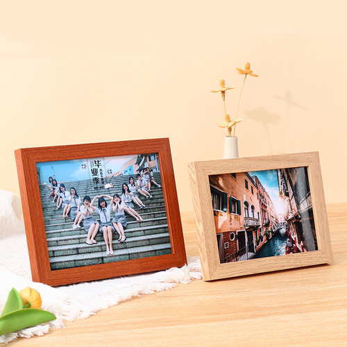 Simple wooden photo frame setting table 6 inches 7 inches 8 inches 10 inches puzzle photo album frame wholesale A4 children's picture frame wall hanging
