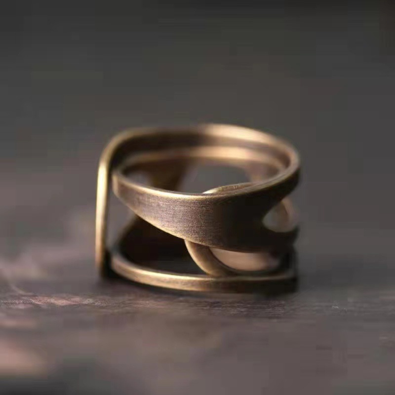 Herren Mode Ring Hohles Design Hochwertig Luxus Kupfer_voghion.com