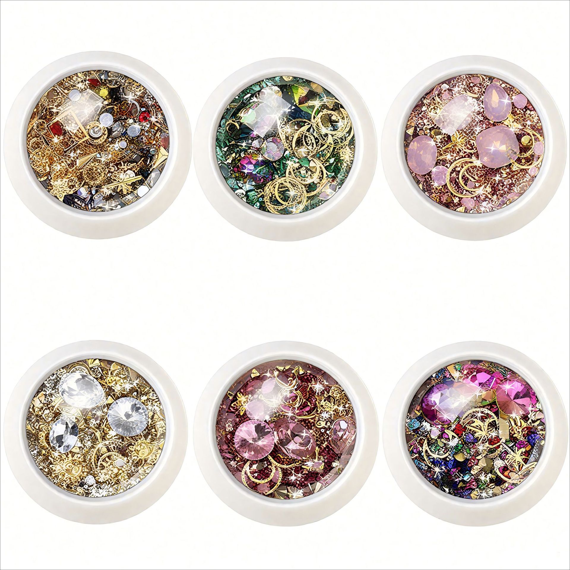 Joyería de uñas nueva decoración de diamantes de uñas rhinestone traje de tormenta de Nueva York remache de uñas pegatina de uñas mezclado