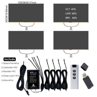 Foreign Trade Export Automotive Pdlc Automotive Film - light-black-light-black-4pcs-remote-control-version