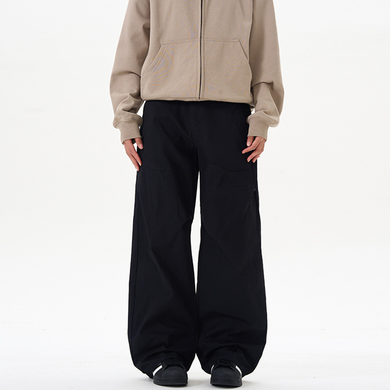 LKTMメンズ # アメリカンレトロcleanfit傘兵しわ工装ズボン男女潮牌ゆるいカジュアルパンツ