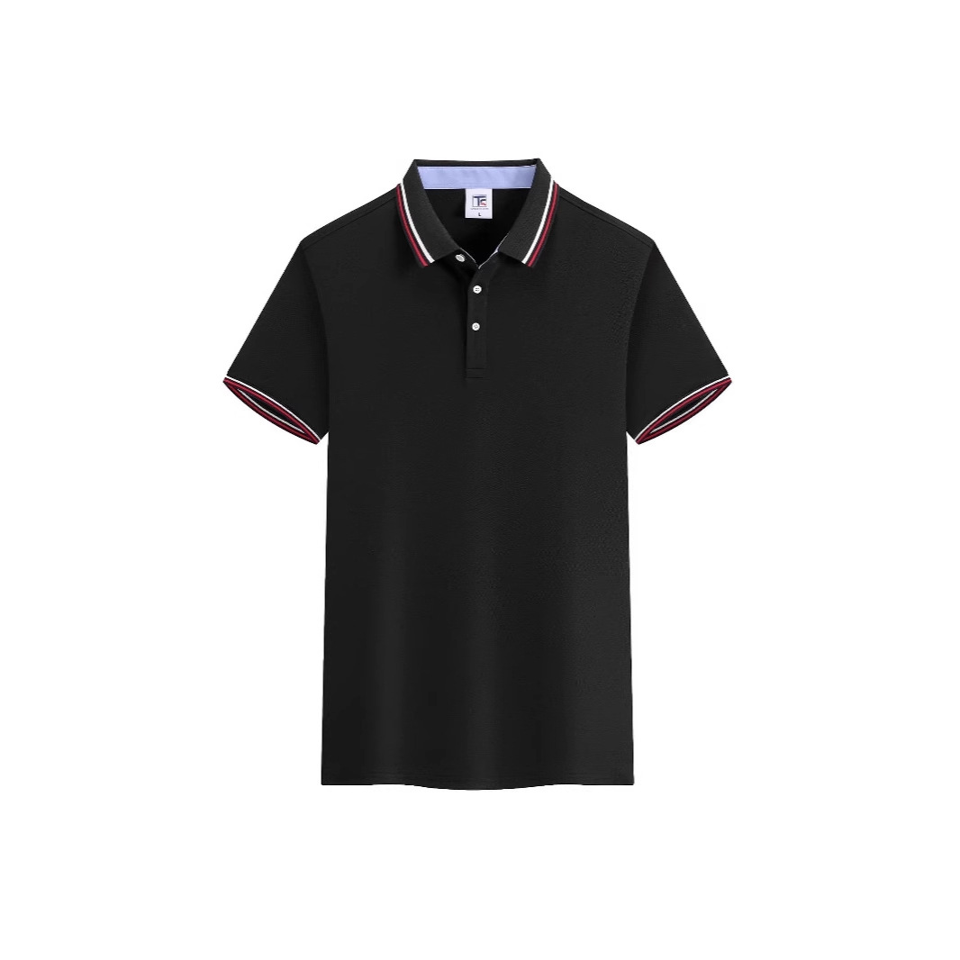Advertising Shirt, Cool Cotton Breathable Fabric, Men's Business Casual Workwear, Class Uniform, Printed Logo, Short-Sleeve Polo Shirt