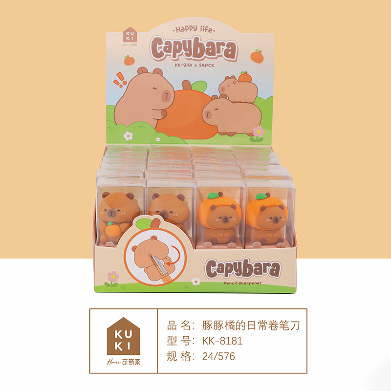 Cuchillo de lápiz KUKI KOKI para niños, dispositivo de transferencia de lápiz manual, cuchillo de lápiz de muñeca creativo especial para estudiantes de primaria