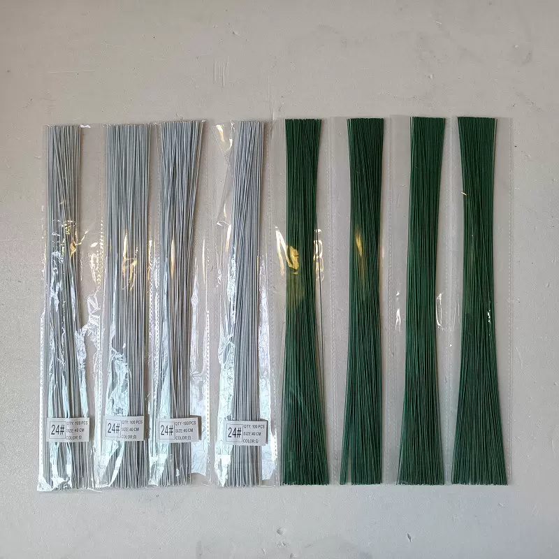 厂家批发包塑花艺铁丝翻糖花蛋糕插件婚庆纸花丝网花叶脉铁丝花杆