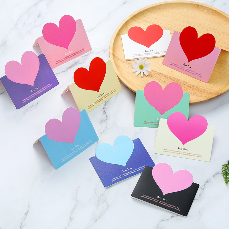 Wholesale In-Stock Heart-Shaped Greeting Cards Blank DIY Valentine's Day Christmas Creative Gratitude Blessing Birthday Small Cards Wholesale In-Stock Heart-Shaped Greeting Cards Blank DIY Valentine's Day Christmas Creative Gratitude Blessing Birthday Small Cards