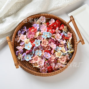 Simulation cherry blossom mini silk flower plum blossom petals handmade flower ring material wedding landscape shooting decoration flower