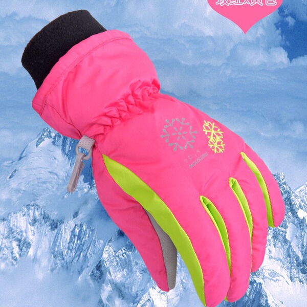 ski windproof waterproof children's keep warm gloves