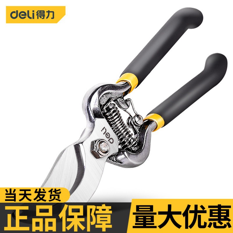 得力果树剪枝剪刀修枝剪园林盆栽花卉园艺修剪树枝剪粗枝苗木