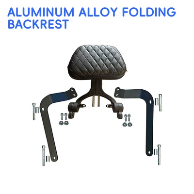 side bags, and modification, Motorcycle bumper - new-aluminum-alloy-folding-backrest