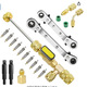 Disassembly tool + ratchet wrench 4-piece set + 2 washers + 2 copper adapters