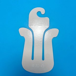 Live Broadcast Popular Cut Out Design White Cardboard Clothes Hanger Clothing Store Display Rack 500 Pieces or More Factory Direct Sales