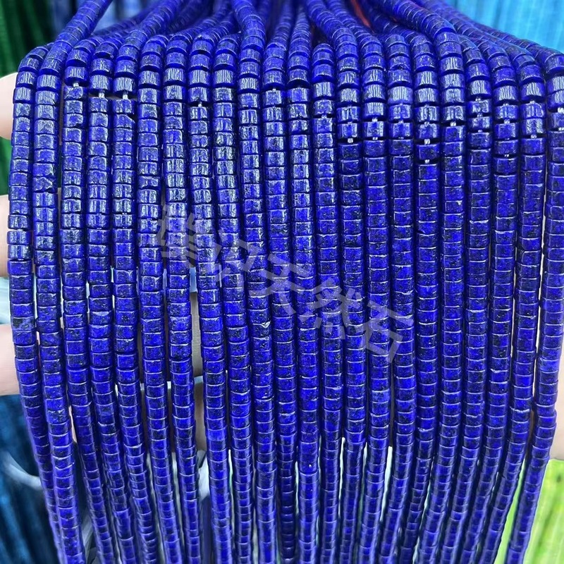 2*4mm天然石管珠隔片散珠玉髓青金水晶圆柱隔珠diy饰品配件批发|undefined