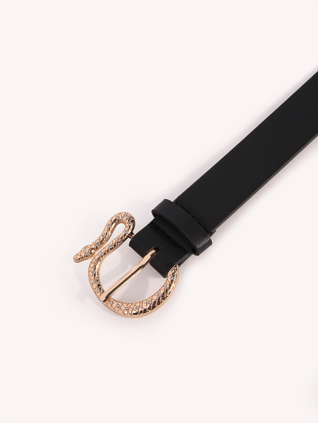 Simple Style Solid Color Snake Pu Leather Alloy Women's Leather Belts display picture 3