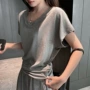 短袖修身v领夏季t恤