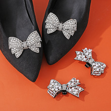 可拆卸高跟鞋水钻鞋花闪亮蝴蝶结帽夹包包鞋扣高跟鞋金属鞋夹装饰