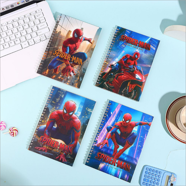Cuaderno Espiral Dibujos Animados de Giro Horizontal para Estudiantes