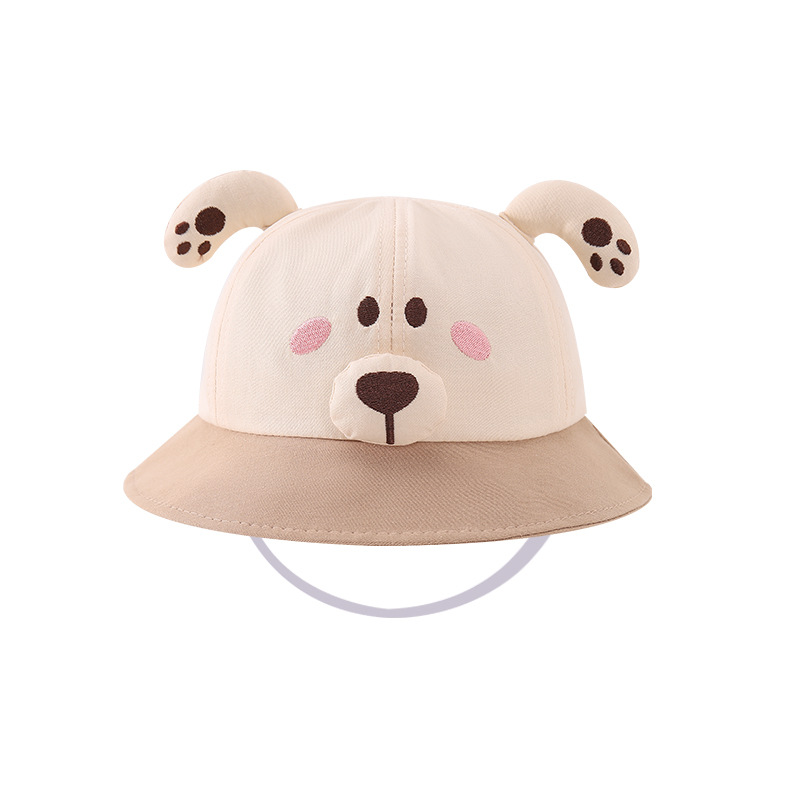 Sombrero de pescador de bebés coreano de dibujos animados primavera y otoño lindo sombrero de bebé sombrero de verano para bebés al aire libre sombrero de bañera de protección solar