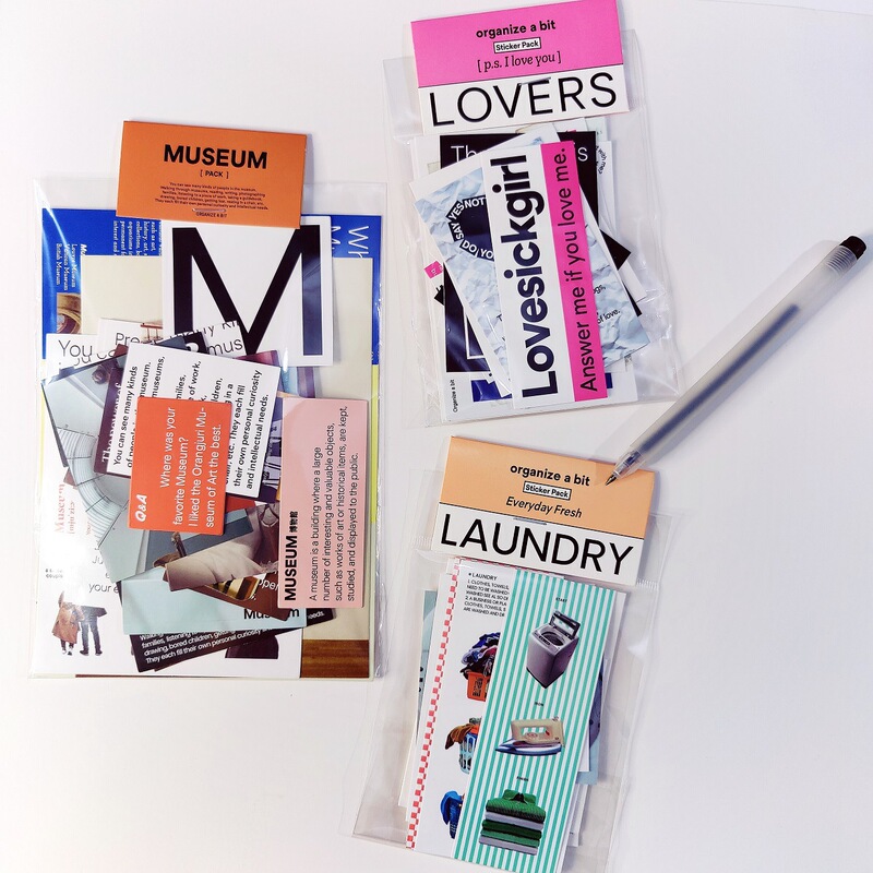 The same Korean smecta oab sticker bag wholesale laundry theme material bag hand account decoration material ins