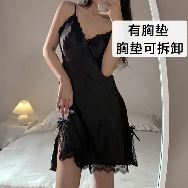 パジャマの女性レースの純欲風夏の氷の薄いタイプのセクシーな熱い2022新型のネットの赤い眠るスカート