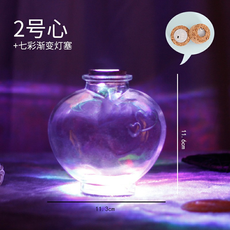 Botella de deseos de bricolaje al por mayor, botella de cielo estrellado, botella de nebulosa, botella de arco iris, botella de deriva, botella de mar, botella de estrella de la suerte, vidrio