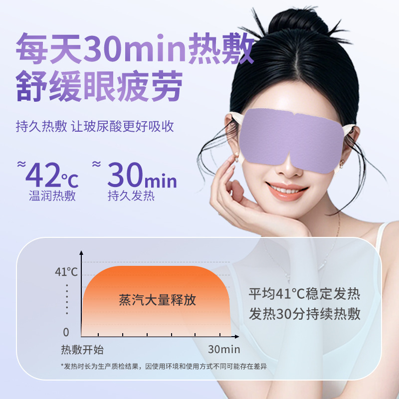 【源头工厂】米卡博玻尿酸蒸汽眼罩热敷自发加热贴遮光睡眠护眼罩|undefined