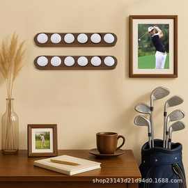 木质多格高尔夫球支架乒乓球架桌面摆件高尔夫球支架展示架