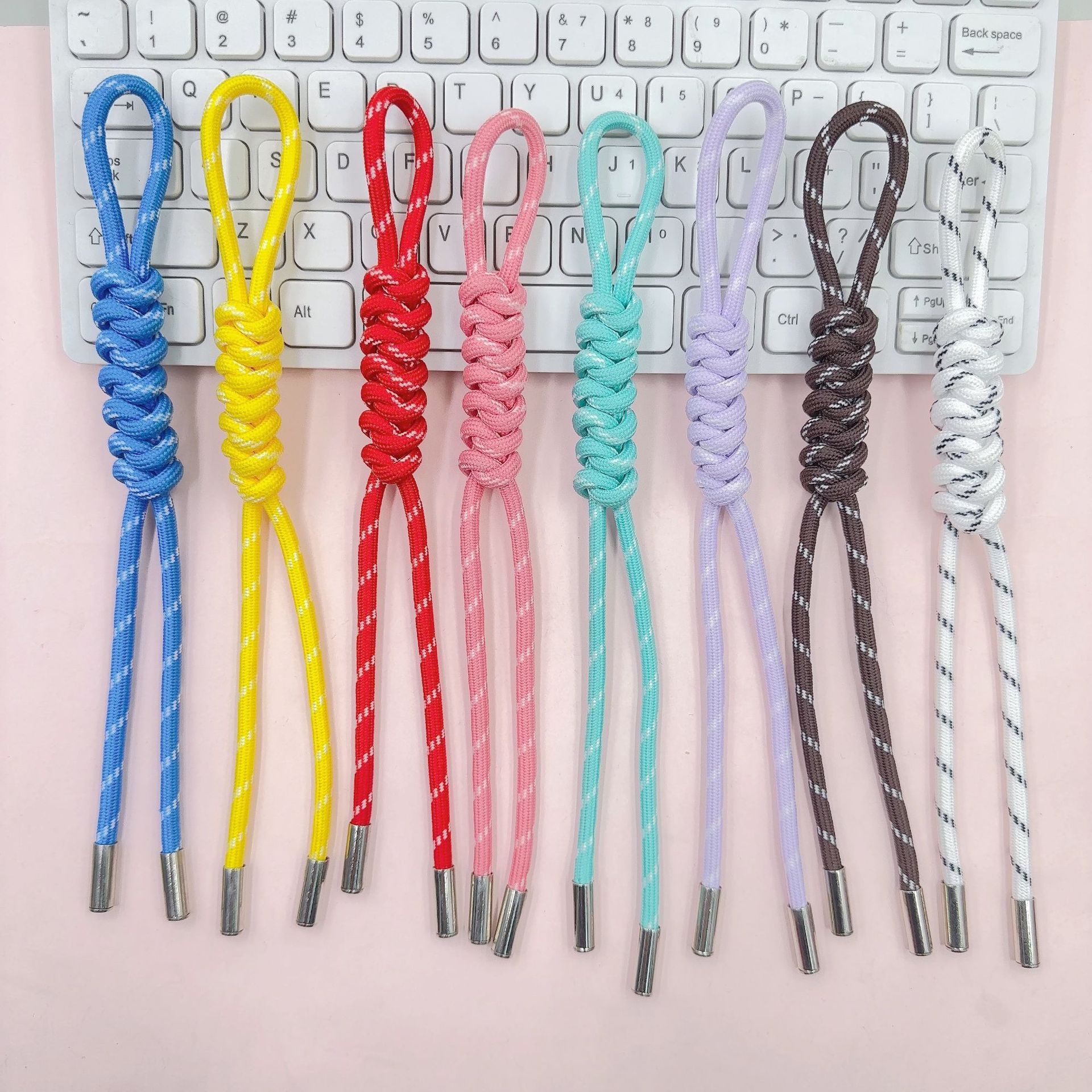 Internet-Famous Retro Phone Lanyard Miu Style Handmade Woven Rope Bag Keychain Backpack Schoolbag Decoration Ruyi