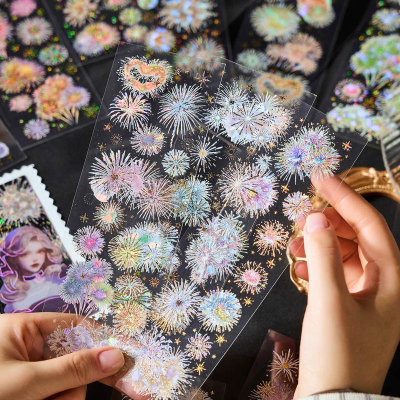 早泡PETフラットシールは昼シリーズの花火のテーマのように光り輝いています。|undefined