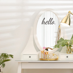 新款FX-A209英文標語HELLO臥室玄關梳妝鏡家居牆面裝飾牆貼紙自粘