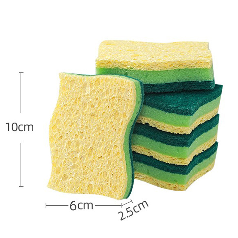 木浆棉三层复合海绵擦家用厨房清洁洗碗刷锅百洁布洗碗布抹布批发