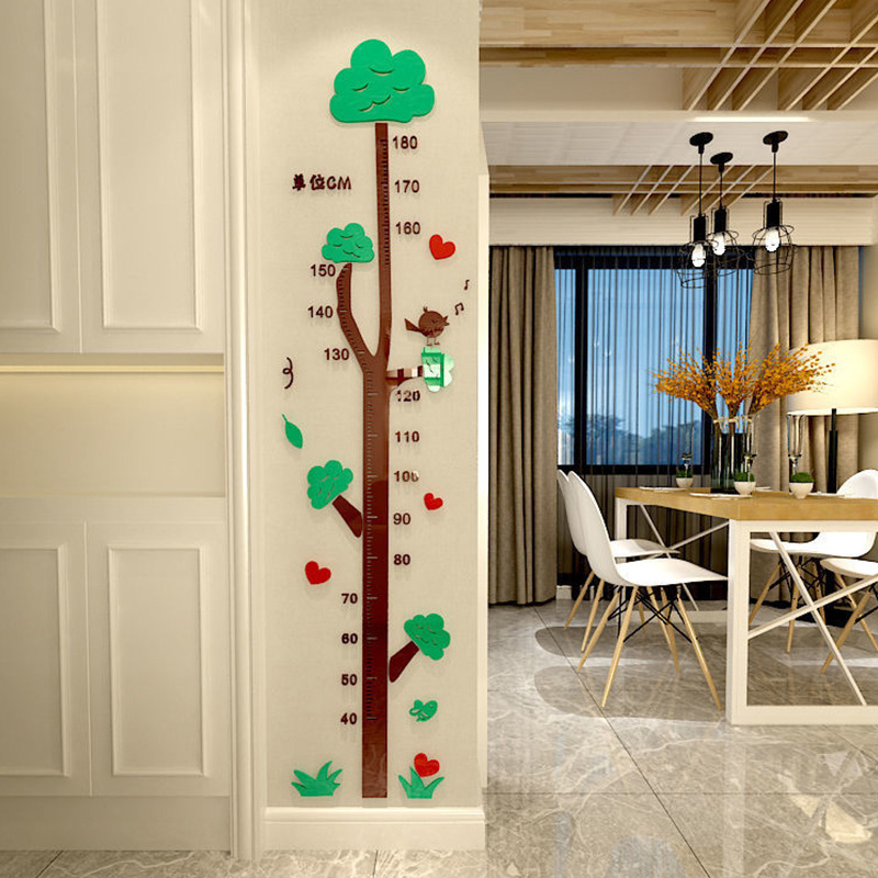Acrylic 3D Stereo Height Measurement Stickers Removable Living Room Bedroom Simple Kidsren's Room Decoration Stickers Xichen Acrylic 3D Stereo Height Measurement Stickers Removable Living Room Bedroom Simple Kidsren's Room Decoration Stickers Xichen