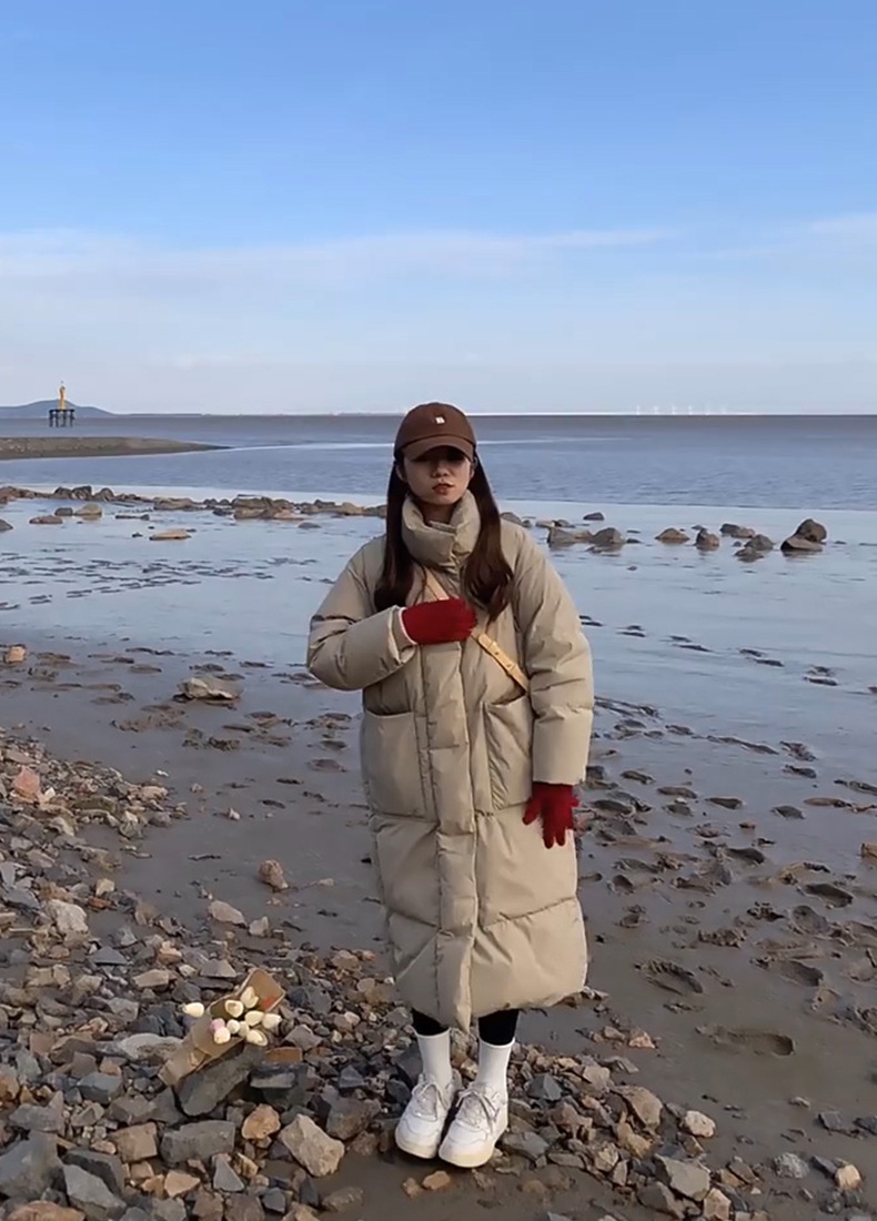 Damen Lang Steppmantel Oversize Winterjacke Mit Wattierung_voghion.com