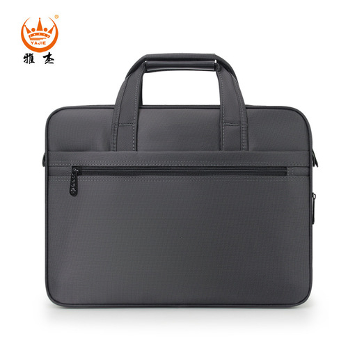 Yajie Men's Computer Bag Portable Briefcase Thickened Large Capacity Document Bag Horizontal Oxford Cloth Business Bag Conference