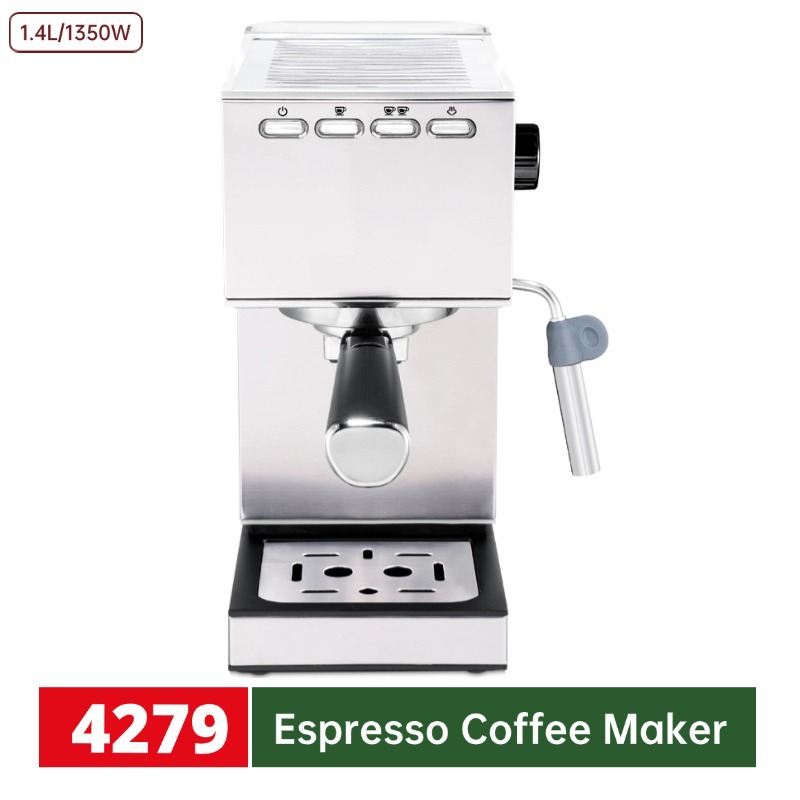 Transfronterizos caseros semiautomáticos máquina de café italiana tipo presión de acero inoxidable concentrado de alta calidad máquina de café al por mayor