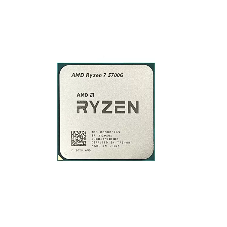 Процессор AMD Ryzen 7 5700G, без упаковки, 8 ядер 16 потоков, 3.8 ГГц, 65 Вт, сокет AM4