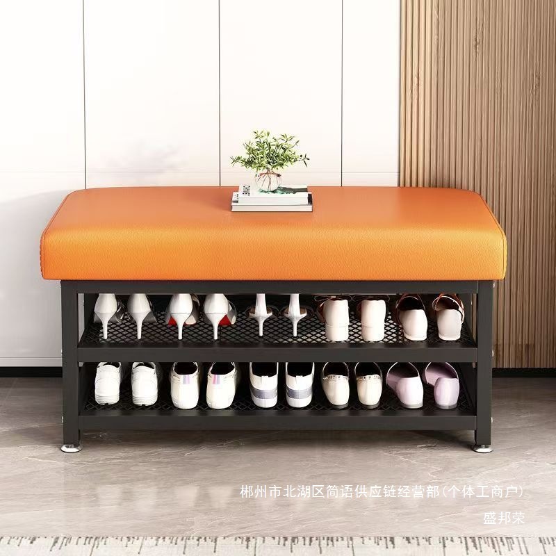 Fábrica directa venta al por mayor taburetes de zapatos domésticos porta simple en el hogar usar taburetes de zapatos cojín de paquete blando una puerta de entrada zapatos