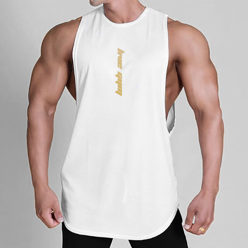 Ärmelloses, übergroßes Sport-Tanktop für Herren im Sommer und Jugend, trendige Herrenmarke, große, geteilte Ärmel_voghion.com