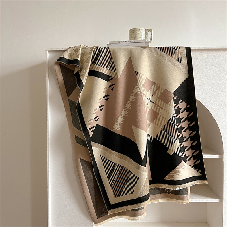 Bufanda de invierno para mujer, chal elegante con flecos y suave_voghion.com