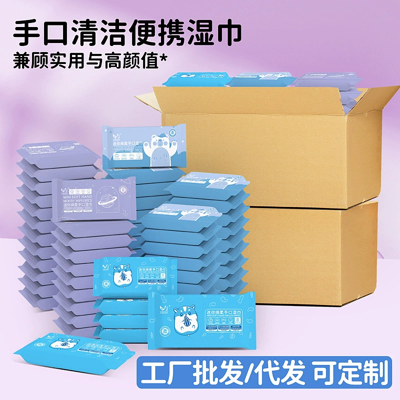 Пользовательские мини-салфетки маленькая сумка для переноски детских рук влажные салфетки для студентов по уходу за детьми