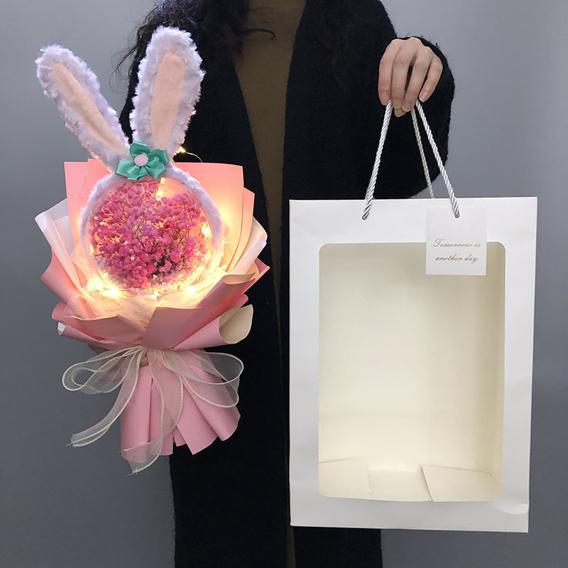 핑크 Gipsophila 스타 Dailou 헤어 후프 14cm 웨이브 볼