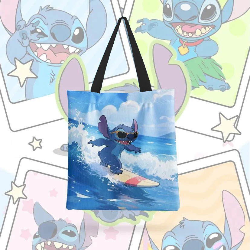 Bolsa de lona impresa de dibujos animados, bolsas de hombro, bolsas plegables, bolsas de mano, bolsas de compras, Amazon, comercio exterior