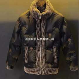 【原版高品质】男士保暖舒适棉服冬新款潮流厚款立领轻奢外套批发