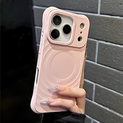 适用苹果17promax手机壳新款硅胶iPhone16pro波漾磁吸17Air简约in