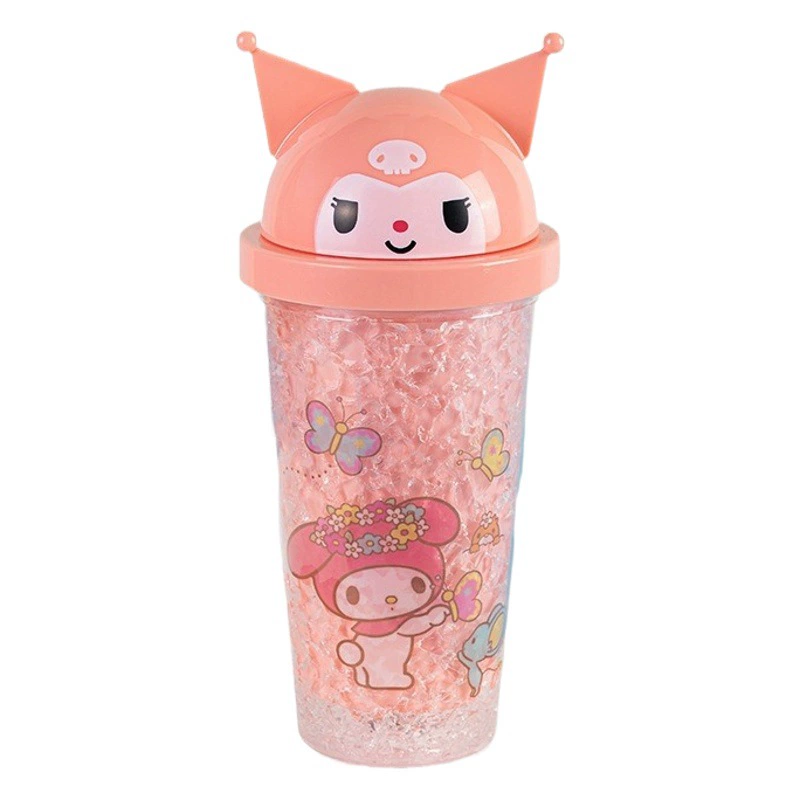 Оптовая продажа новых кружек Kuromi для трансграничной торговли: креативные кружки Sanrio, милые мультяшные пластиковые кружки с трубочкой, высокое качество.