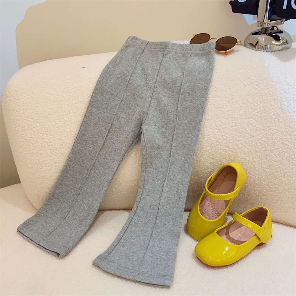 Pantalones vaqueros de primavera para niñas 2025 nuevo estilo coreano estilo occidental diseño de moda para niños con sentido del lazo recto pantalones anchos